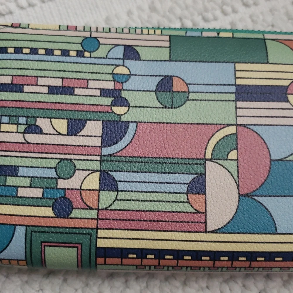 MONARQUE WRISTLET WALLET SIGNATURE COLLECTION/FRANK LLOYD WRIGHT SAGUARO SUNRISE - Picture 9 of 9